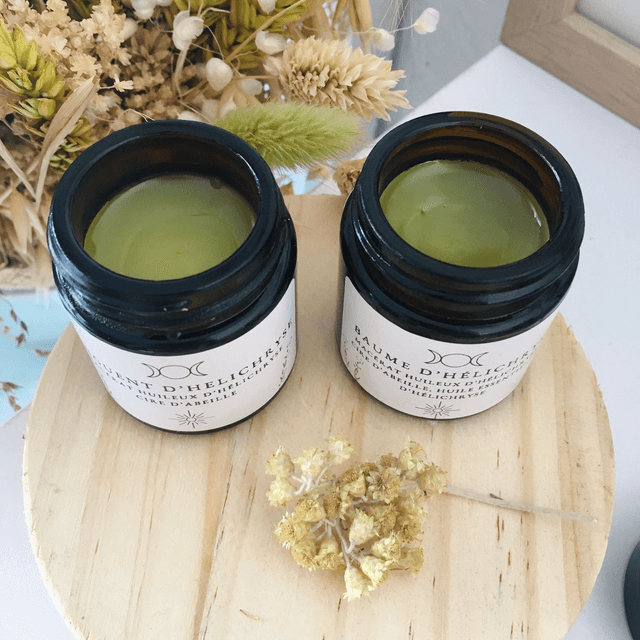 Baume et huile d'Immortelle (Hélichryse) 